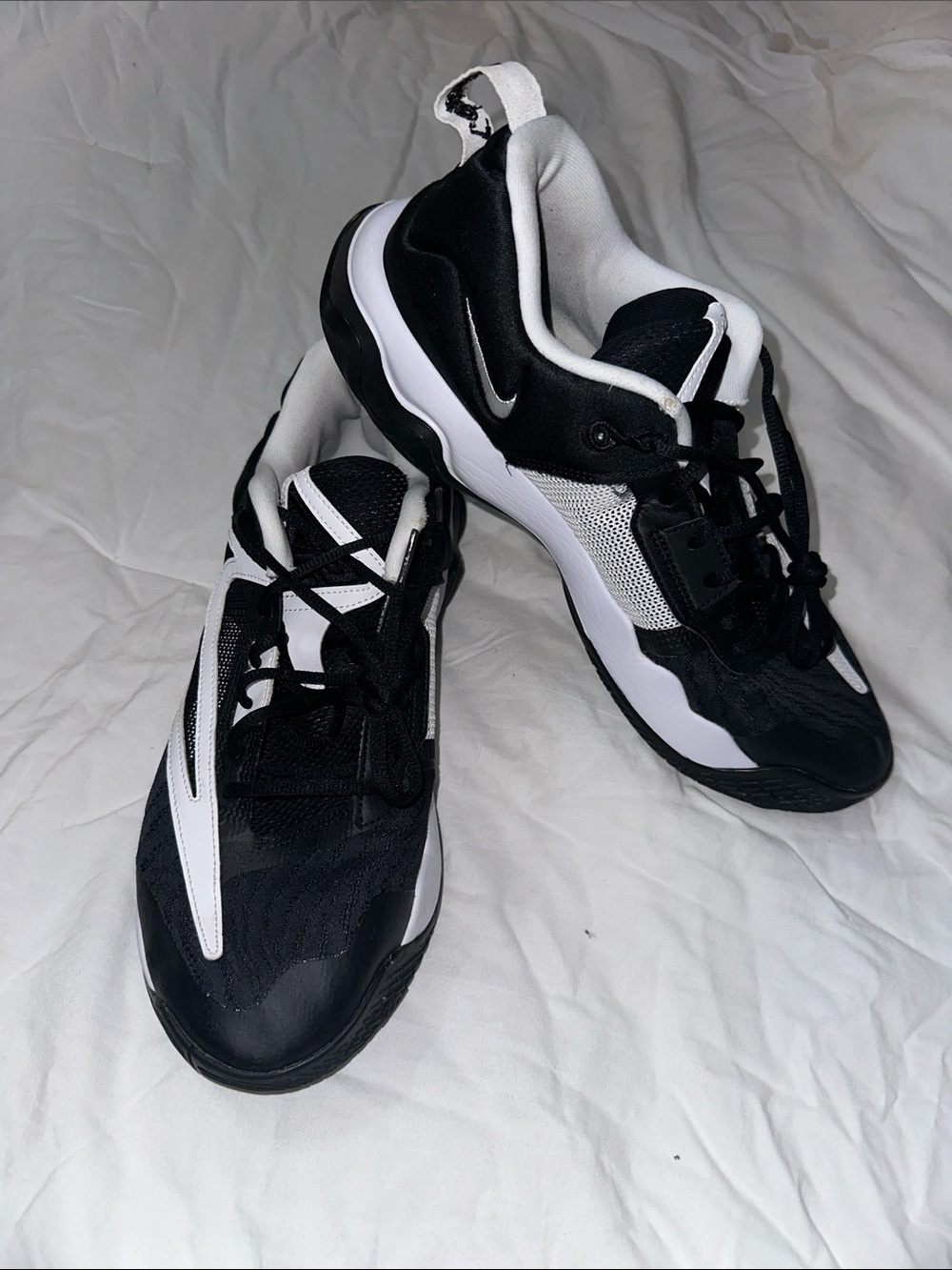 Nike Men's Black and White Low-Top Sneakers